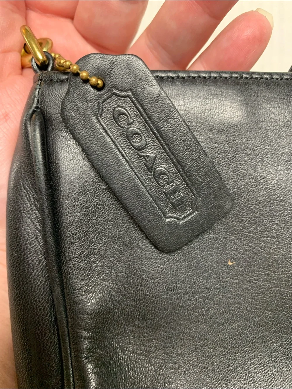 Coach Vintage 9154 Legacy Demi Black Leather Crossbody Purse Gold Turnlock
